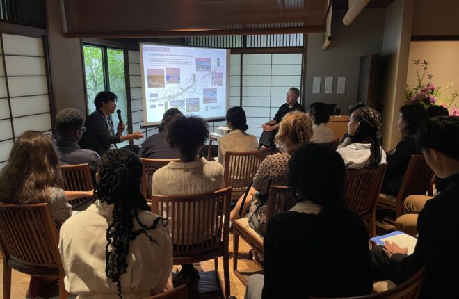 ノースカロライナ大学シャーロット校 学生視察– 由縁別邸 代田 (由縁別邸 代田も含まれ、UDSが全体構想、事業基本計画の策定から参画した「下北線路街」プロジェクト全体についても紹介。)