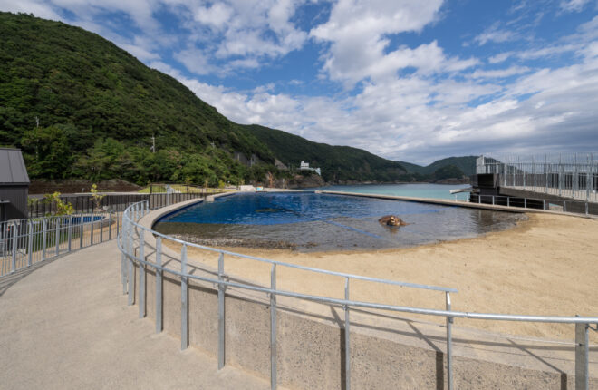 「とくしまユニバーサルデザインによるまちづくり賞」「観光ユニバーサル大賞」– 日和佐うみがめ博物館カレッタが受賞 (施設全体を緩やかなスロープでつなぎ、車椅子やベビーカーでもスムーズに巡れます。)